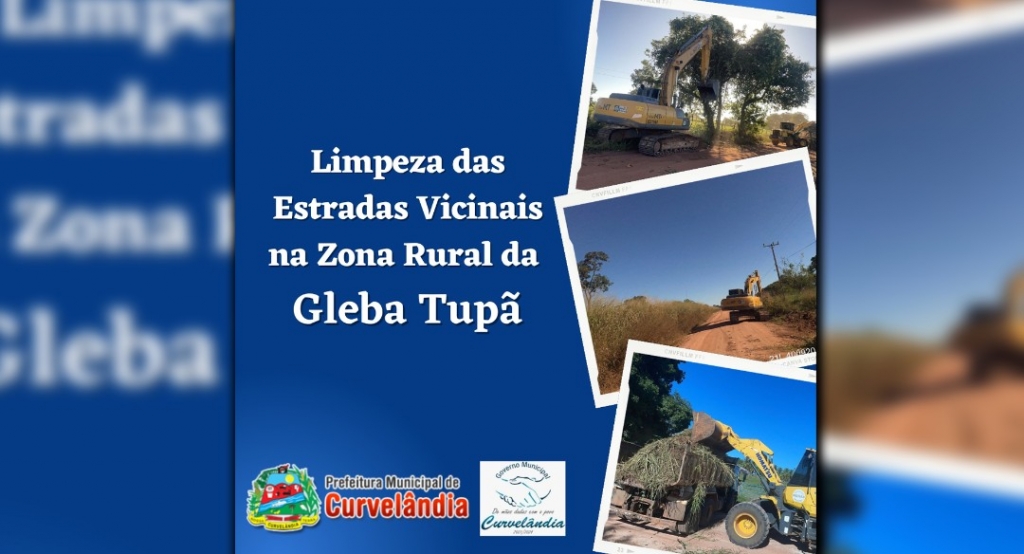 Limpeza das Estradas Vicinais na Zona Rural da Gleba Tupã